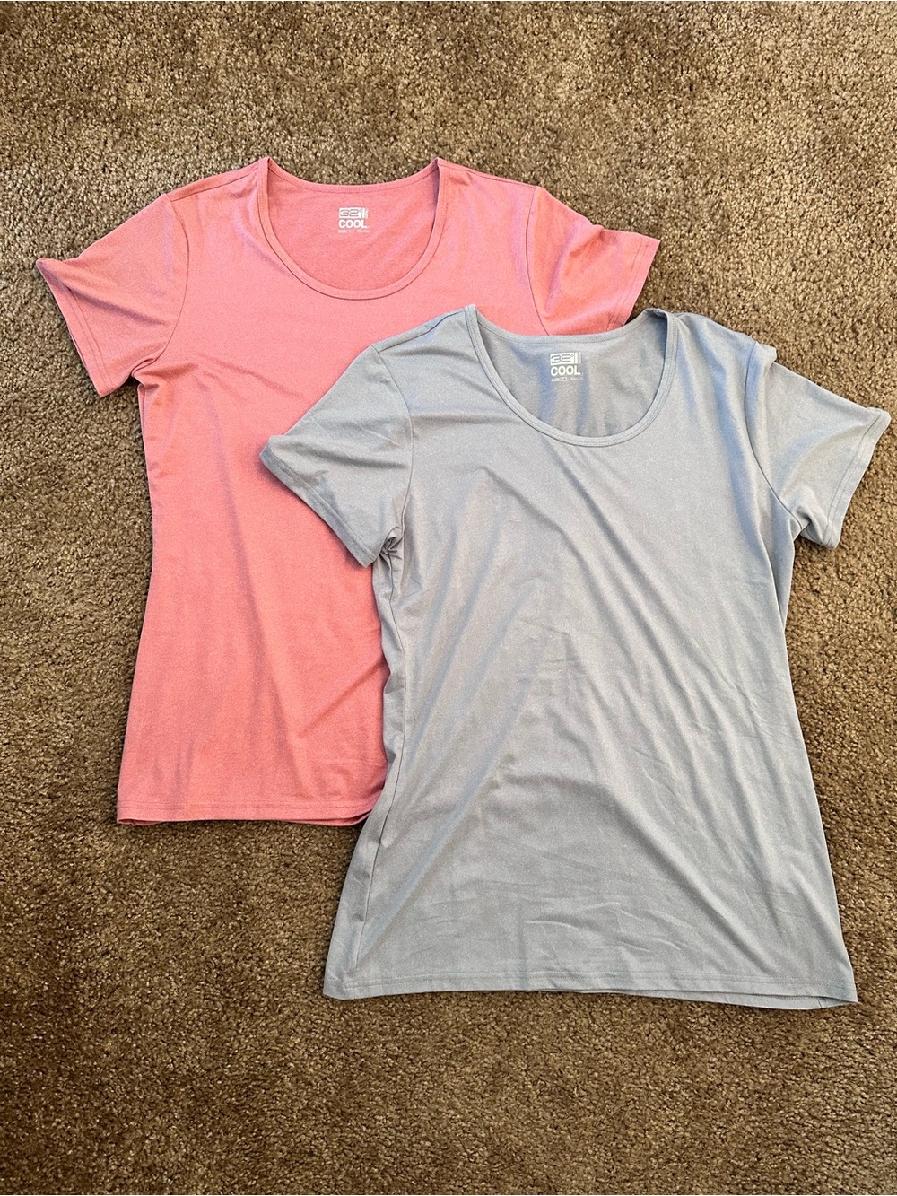 Women’s Short Sleeve Tees — Pink & Light Gray